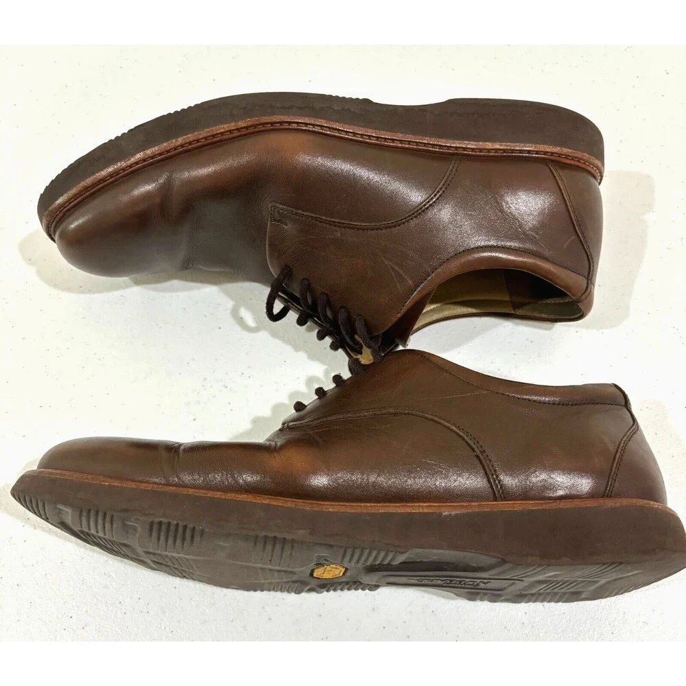 Samuel Hubbard Mens Oxford Shoes 10.5 Founder Chestnut Brown Leather Vibram Sole